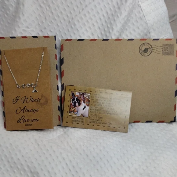 Silver Whale Pendant Necklace Quan Jewelry - Picture 3 of 11